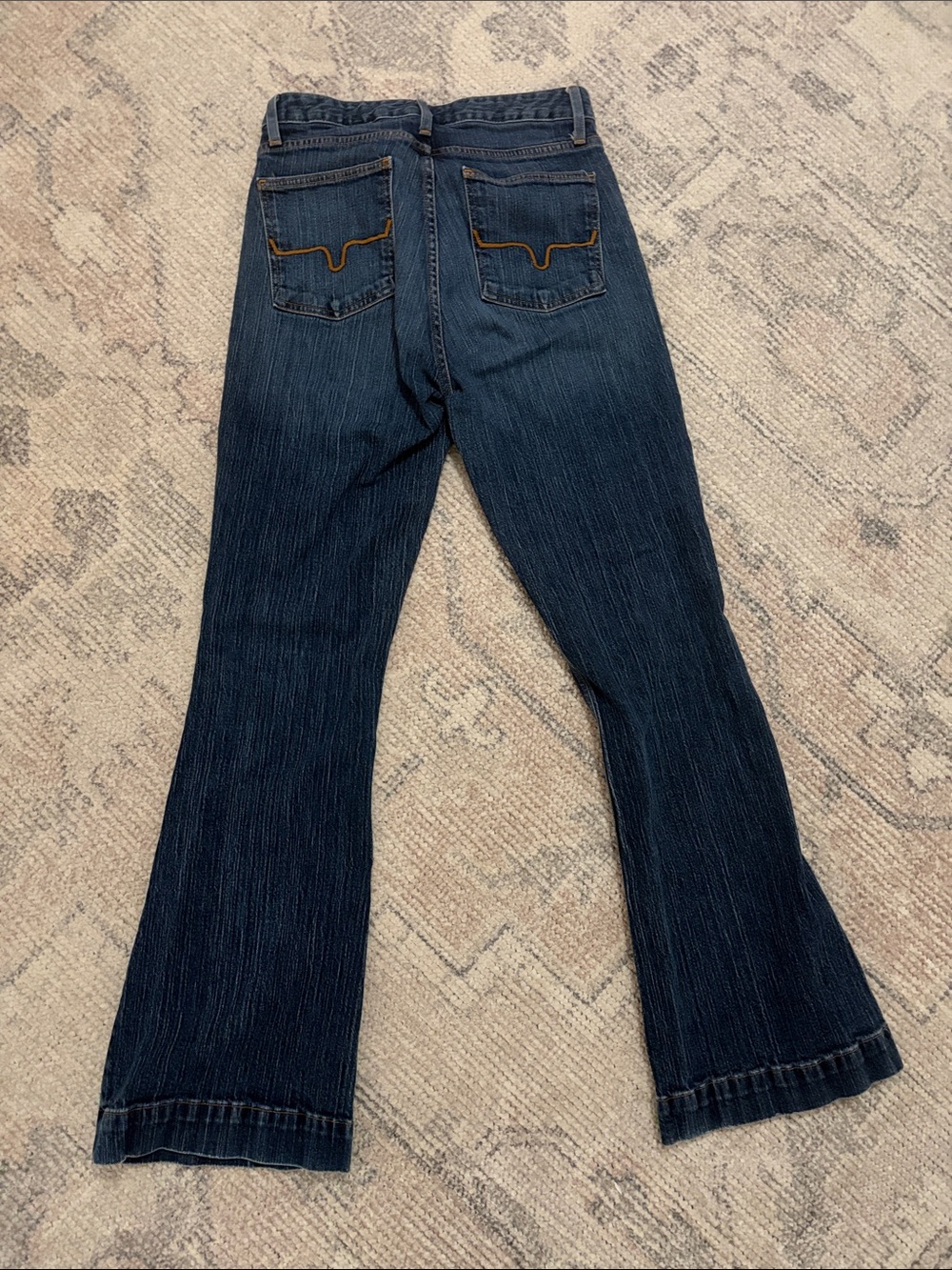 Kimes Ranch Dark Blue Flare Jeans with Contrast Stitching